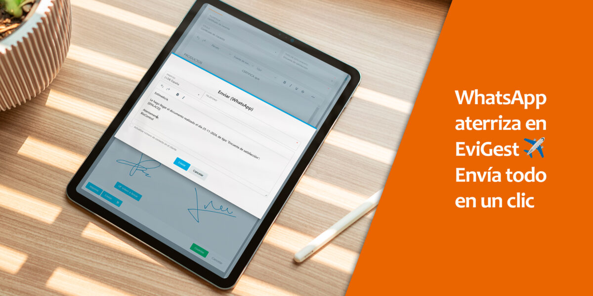 Envía todos los documentos de EviGest por WhatsApp a tus clientes